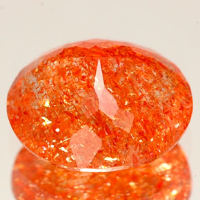 Pierre de Soleil  Orange naturelle Transparent, 2.31 ct, Transparent / Translucide