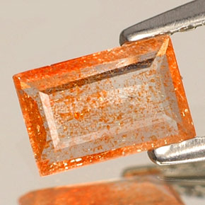 Pierre de soleil orange naturelle transparent, 0,30 ct, transparent / translucide