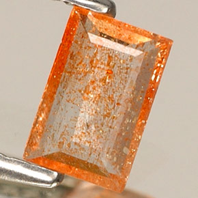 Pierre de soleil orange naturelle transparent, 0,30 ct, transparent / translucide