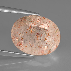 Pierre de soleil orange naturelle transparent, 3,75 ct, transparent / translucide
