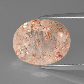 Pierre de soleil orange naturelle transparent, 3,75 ct, transparent / translucide