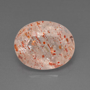 Pierre de soleil orange naturelle transparent, 3,87 ct, transparent / translucide