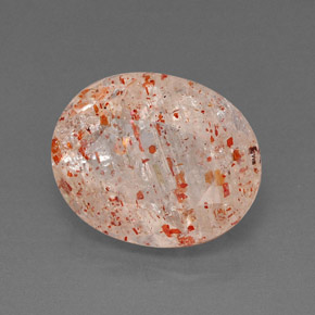 Pierre de soleil orange naturelle transparent, 3,87 ct, transparent / translucide