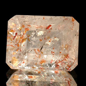 Pierre de soleil orange naturelle transparent, 2,89 ct, transparent / translucide