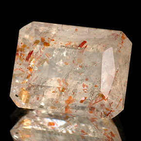Pierre de soleil orange naturelle transparent, 2,89 ct, transparent / translucide
