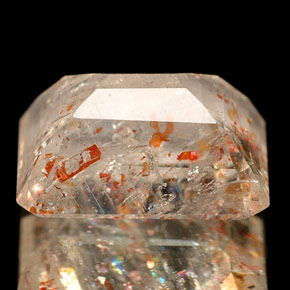 Pierre de soleil orange naturelle transparent, 2,89 ct, transparent / translucide
