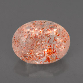 Pierre de soleil orange naturelle transparent, 2,26 ct, transparent / translucide