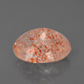 Pierre de soleil orange naturelle transparent, 2,26 ct, transparent / translucide