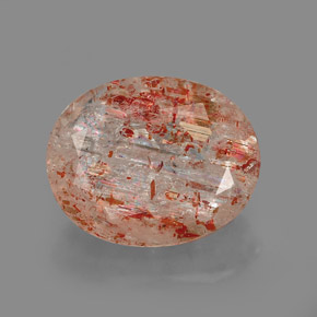Pierre de soleil orange naturelle transparent, 3,32 ct, transparent / translucide