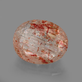 Pierre de soleil orange naturelle transparent, 3,32 ct, transparent / translucide