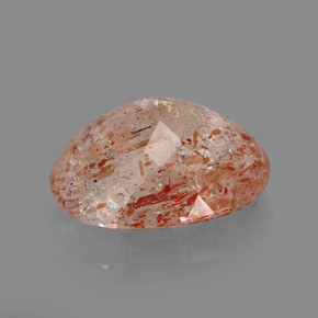 Pierre de soleil orange naturelle transparent, 3,32 ct, transparent / translucide