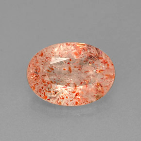 Pierre de Soleil  Orange naturelle Transparent, 1.61 ct, Transparent / Translucide