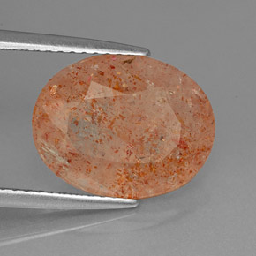 Pierre de soleil orange naturelle transparent, 4,70 ct, transparent / translucide
