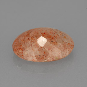 Pierre de soleil orange naturelle transparent, 4,70 ct, transparent / translucide