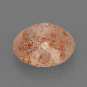 Pierre de soleil orange naturelle transparent, 3,46 ct, transparent / translucide