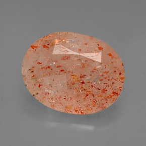 Pierre de soleil orange naturelle transparent, 3,26 ct, transparent / translucide