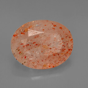 Pierre de soleil orange naturelle transparent, 3,26 ct, transparent / translucide