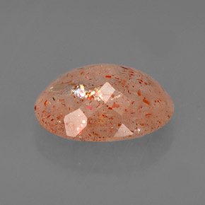 Pierre de soleil orange naturelle transparent, 3,26 ct, transparent / translucide