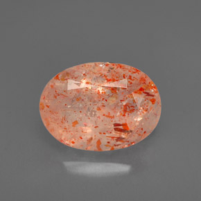 Pierre de soleil orange naturelle transparent, 2,63 ct, transparent / translucide