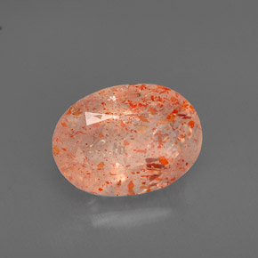 Pierre de soleil orange naturelle transparent, 2,63 ct, transparent / translucide