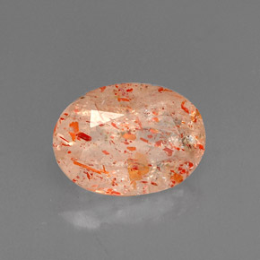 Pierre de soleil orange naturelle transparent, 1,31 ct, transparent / translucide
