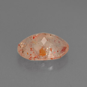 Pierre de soleil orange naturelle transparent, 1,31 ct, transparent / translucide