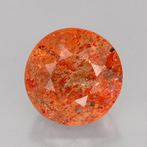 Pierre de soleil orange naturelle transparent, 5,76 ct, transparent / translucide
