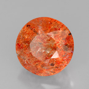 Pierre de soleil orange naturelle transparent, 5,76 ct, transparent / translucide