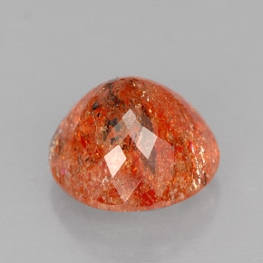 Pierre de soleil orange naturelle transparent, 5,76 ct, transparent / translucide
