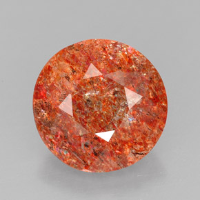 Pierre de Soleil  Orange naturelle Transparent, 3.69 ct, Transparent / Translucide