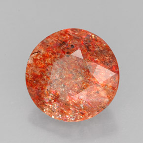 Pierre de Soleil  Orange naturelle Transparent, 3.69 ct, Transparent / Translucide