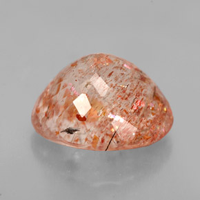 Pierre de soleil orange naturelle transparent, 5,73 ct, transparent / translucide
