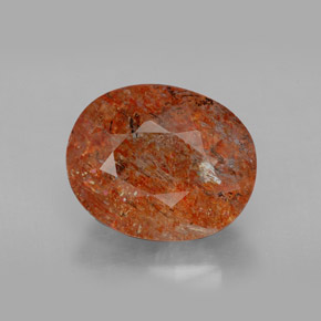 Pierre de soleil orange naturelle transparent, 4,86 ct, transparent / translucide