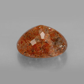 Pierre de soleil orange naturelle transparent, 4,86 ct, transparent / translucide