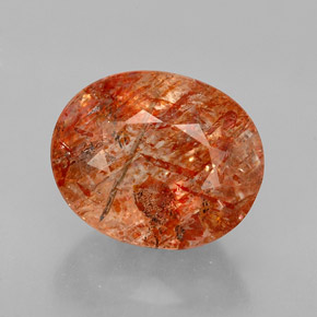 Pierre de Soleil  Orange naturelle Transparent, 3.69 ct, Transparent / Translucide