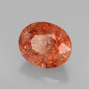 Pierre de Soleil  Orange naturelle Transparent, 3.09 ct, Transparent / Translucide