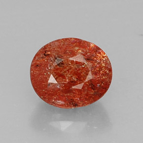 Pierre de soleil orange naturelle transparent, 2,74 ct, transparent / translucide