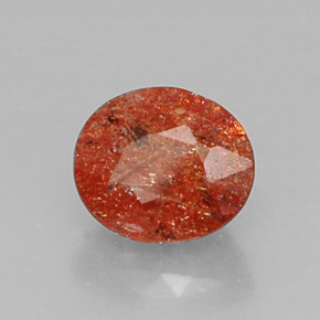 Pierre de soleil orange naturelle transparent, 2,74 ct, transparent / translucide