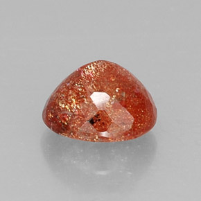 Pierre de soleil orange naturelle transparent, 2,74 ct, transparent / translucide