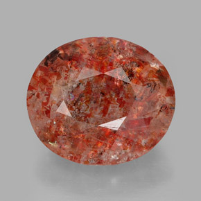 Pierre de soleil orange naturelle transparent, 2,98 ct, transparent / translucide