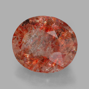 Pierre de soleil orange naturelle transparent, 2,98 ct, transparent / translucide