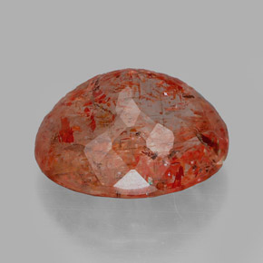 Pierre de soleil orange naturelle transparent, 2,98 ct, transparent / translucide