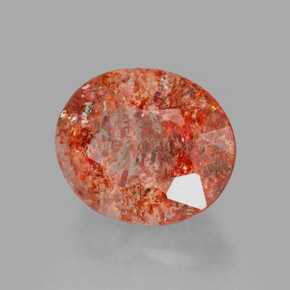 Pierre de soleil orange naturelle transparent, 1,70 ct, transparent / translucide