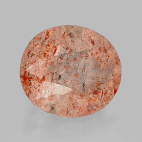 Pierre de soleil orange naturelle transparent, 2,80 ct, transparent / translucide