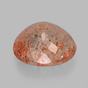Pierre de soleil orange naturelle transparent, 2,80 ct, transparent / translucide