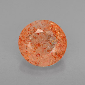 Pierre de soleil orange naturelle transparent, 1,96 ct, transparent / translucide