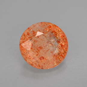 Pierre de soleil orange naturelle transparent, 1,96 ct, transparent / translucide
