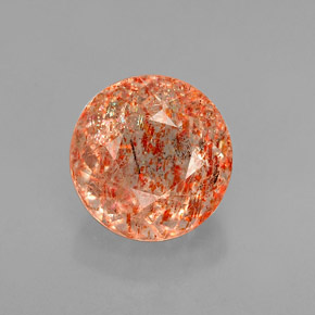 Pierre de soleil orange naturelle transparent, 1,41 ct, transparent / translucide