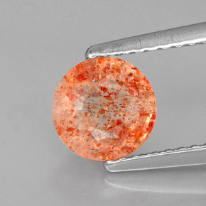 Pierre de Soleil  Orange naturelle Transparent, 1.06 ct, Transparent / Translucide
