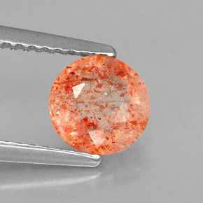 Pierre de Soleil  Orange naturelle Transparent, 1.06 ct, Transparent / Translucide